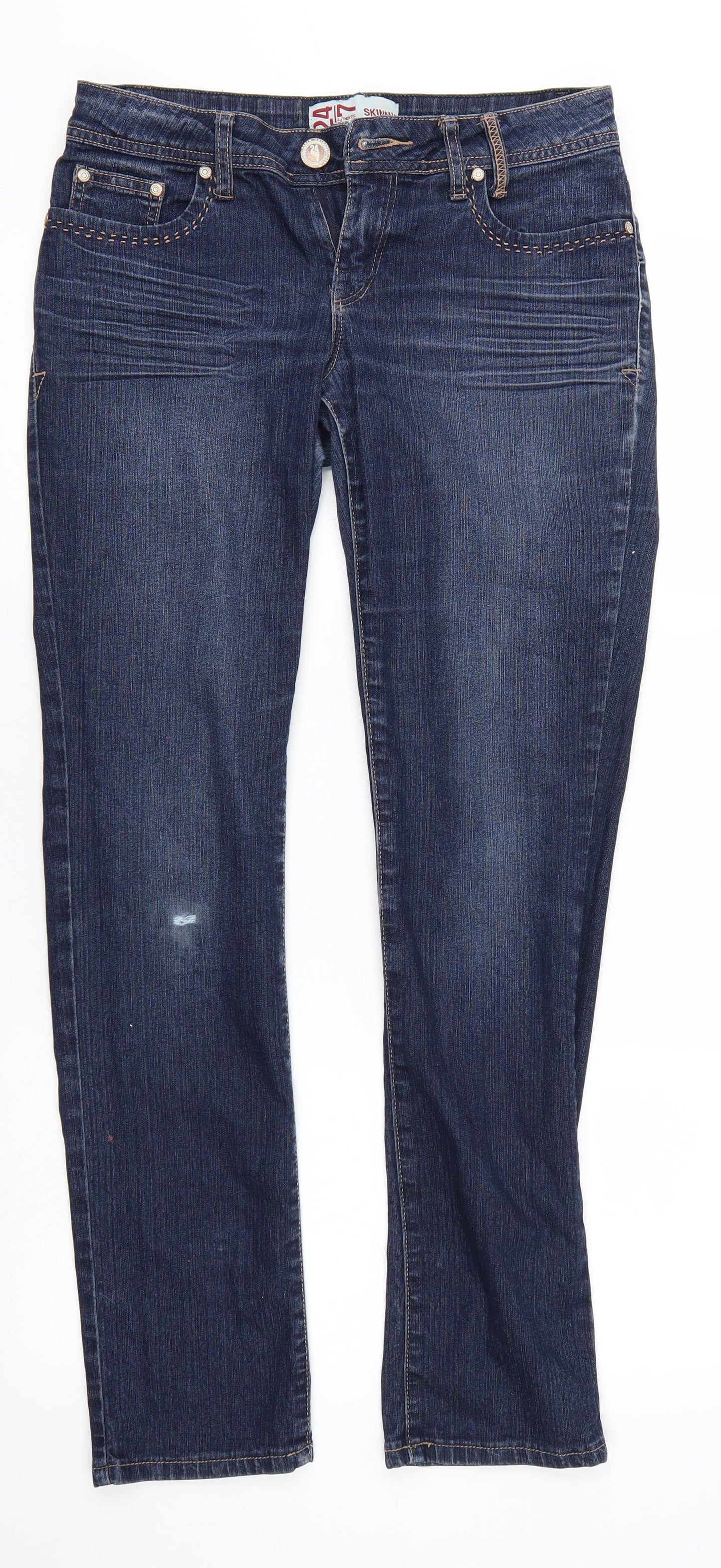 247 Womens Blue  Denim Skinny Jeans Size 8 L30 in