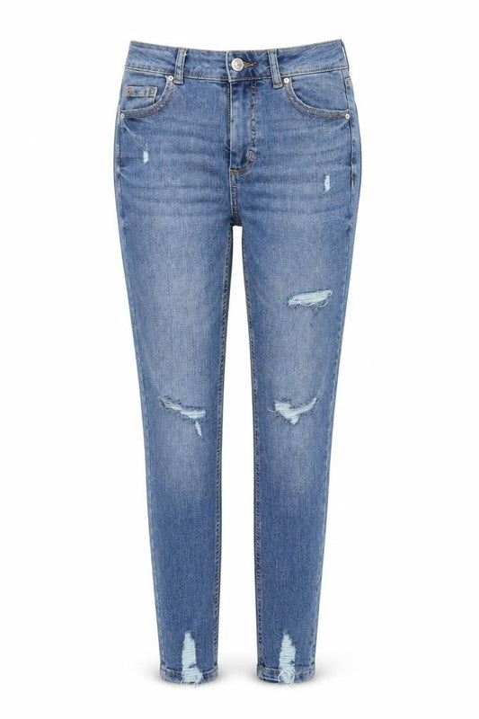 Womens UK Size 6 Denim & Co. Regular Fit Tapered Blue Jeans