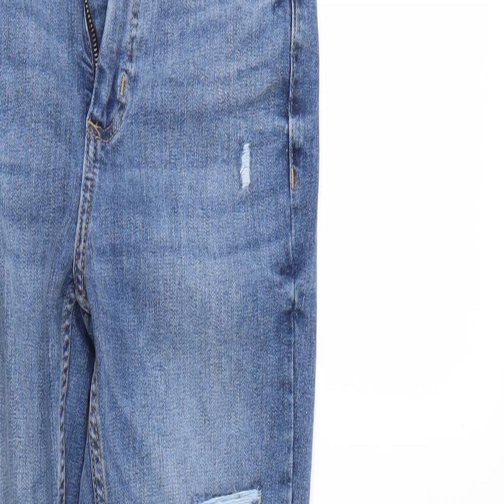 Denim & Co. Womens Blue  Denim Tapered Jeans Size 6 L27 in