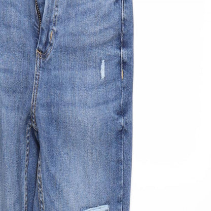 Denim & Co. Womens Blue  Denim Tapered Jeans Size 6 L27 in