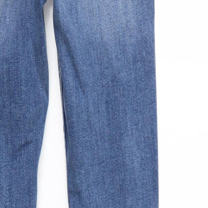 Denim & Co. Womens Blue  Denim Tapered Jeans Size 6 L27 in