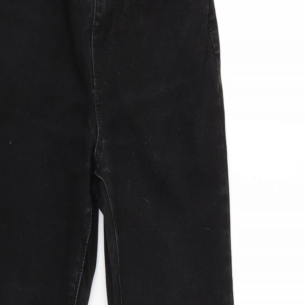 Denim & Co. Womens Black  Denim Tapered Jeans Size 14 L26 in - Elastic Waist