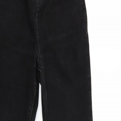 Denim & Co. Womens Black  Denim Tapered Jeans Size 14 L26 in - Elastic Waist