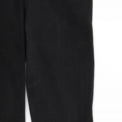 Denim & Co. Womens Black  Denim Tapered Jeans Size 14 L26 in - Elastic Waist