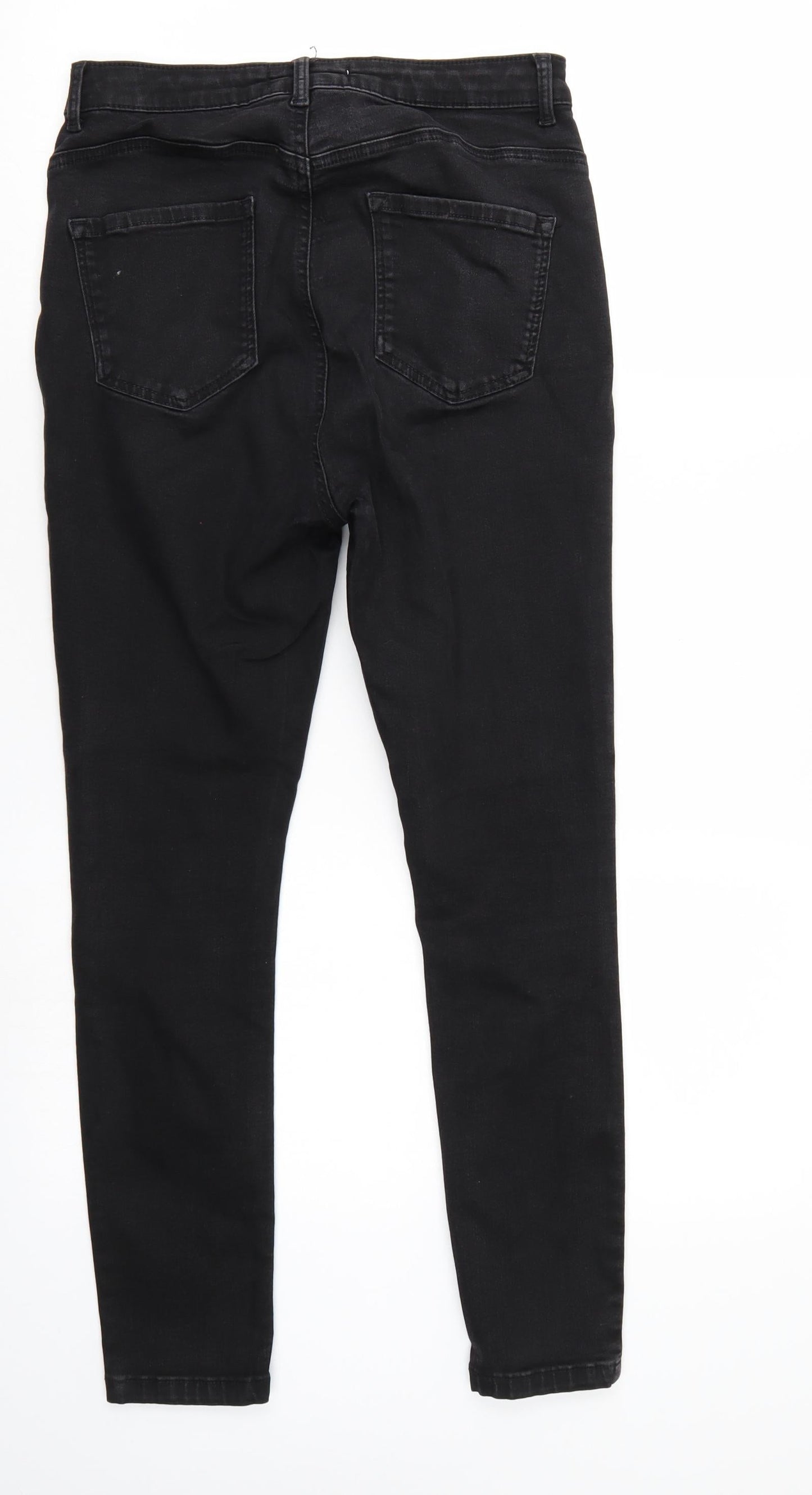 Womens UK Size 8 Dorothy Perkins Regular Fit Straight Black Jeans