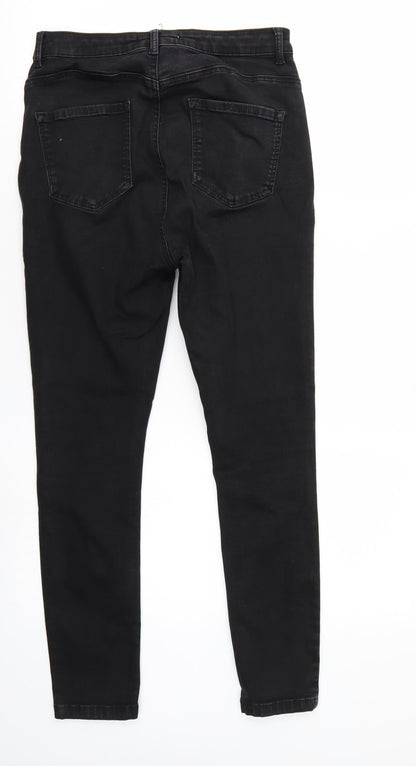 Womens UK Size 8 Dorothy Perkins Regular Fit Straight Black Jeans