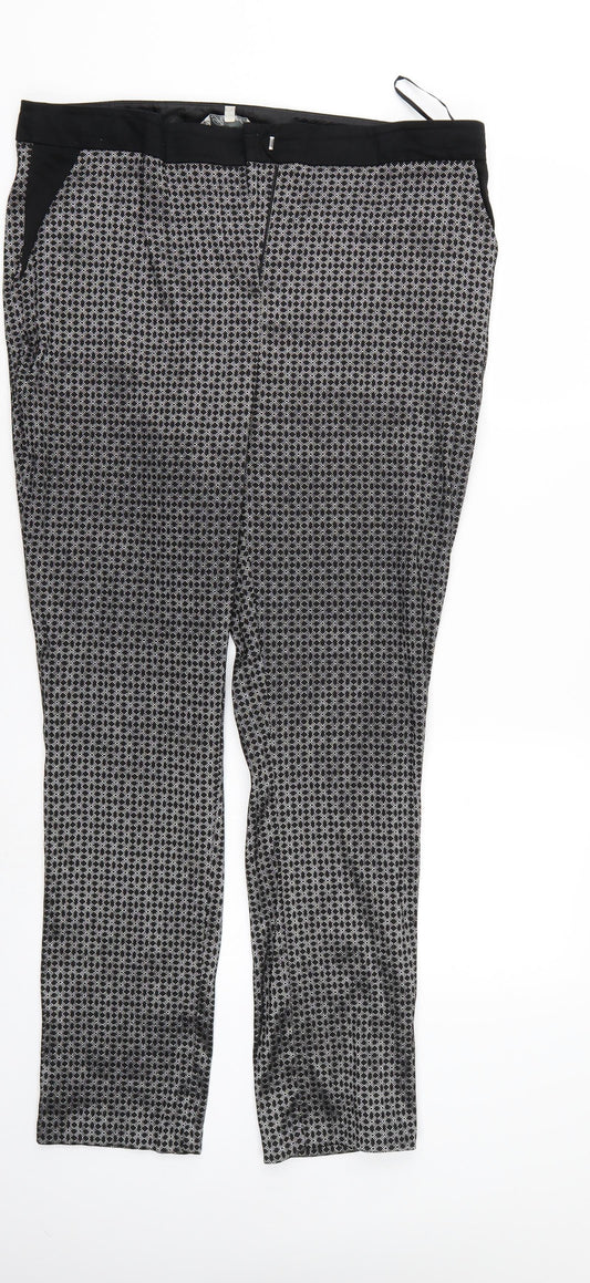 Womens UK Size 16 Peacocks Regular Fit  Black Trousers