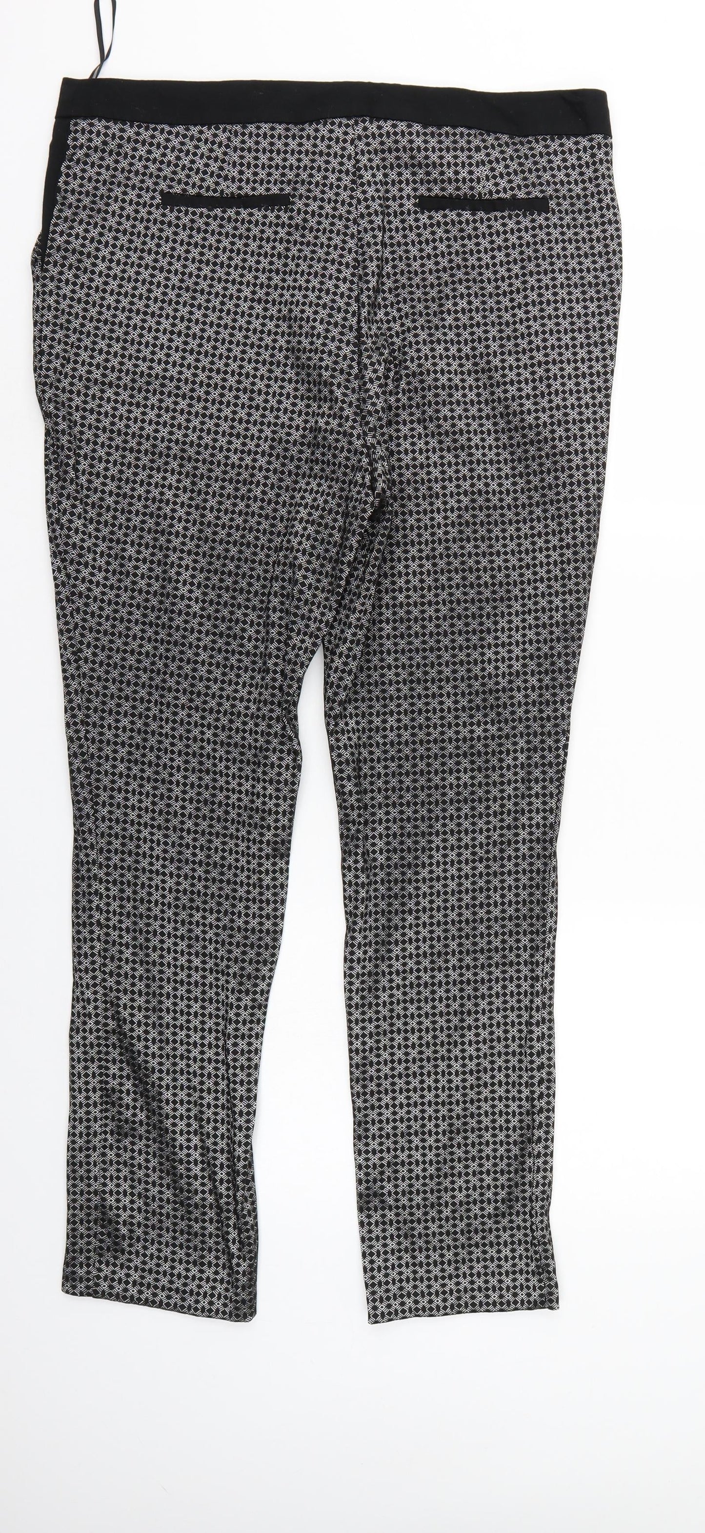 Womens UK Size 16 Peacocks Regular Fit  Black Trousers