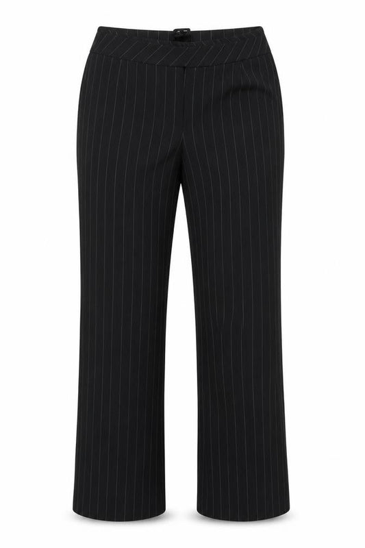 Florence & Fred Womens Black Striped  Trousers  Size 4 L28 in