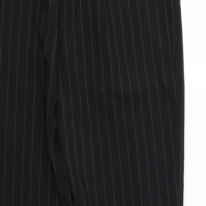 Florence & Fred Womens Black Striped  Trousers  Size 4 L28 in