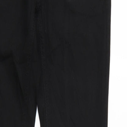 Mens UK Size 26 Review Regular Fit Straight Black Jeans