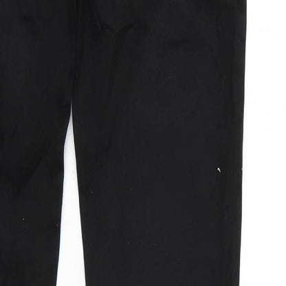 Mens UK Size 26 Review Regular Fit Straight Black Jeans