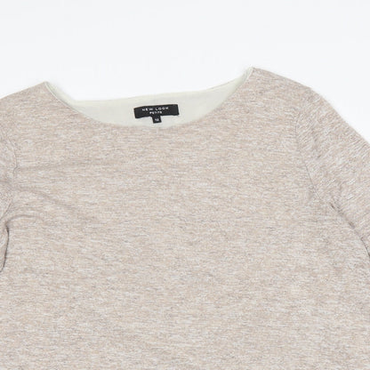 Womens UK Size 12 New Look Brown Basic T-Shirt