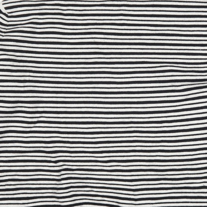 Savannah Miller Womens Black Striped  Pullover Jumper Size 18