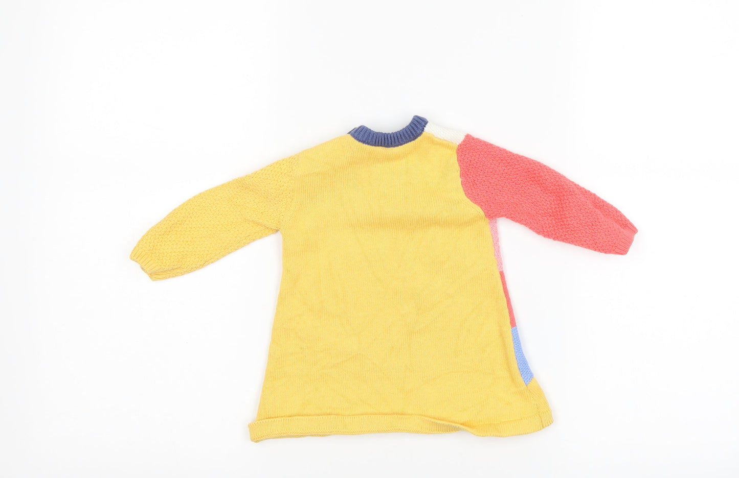 Nutmeg Girls Yellow Striped  Jumper Dress  Size 3-6 Months