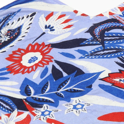 Marks and Spencer Womens Blue Floral  Pullover Jumper Size 10