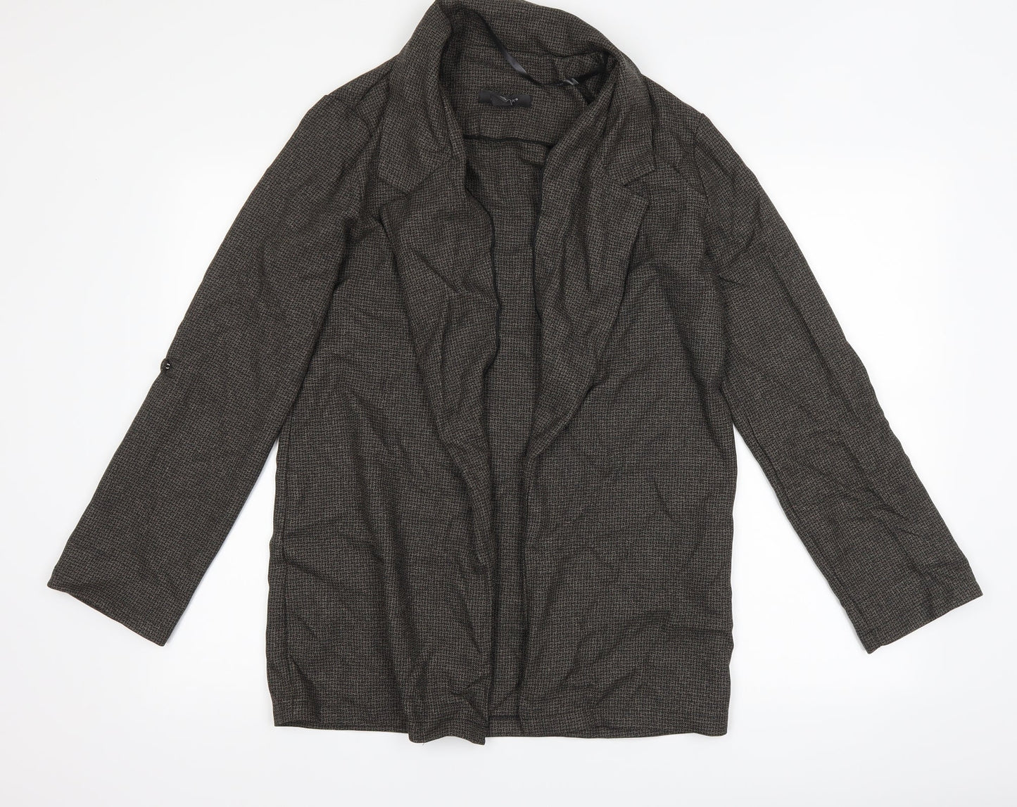 Primark Womens Grey Houndstooth  Jacket Blazer Size 10