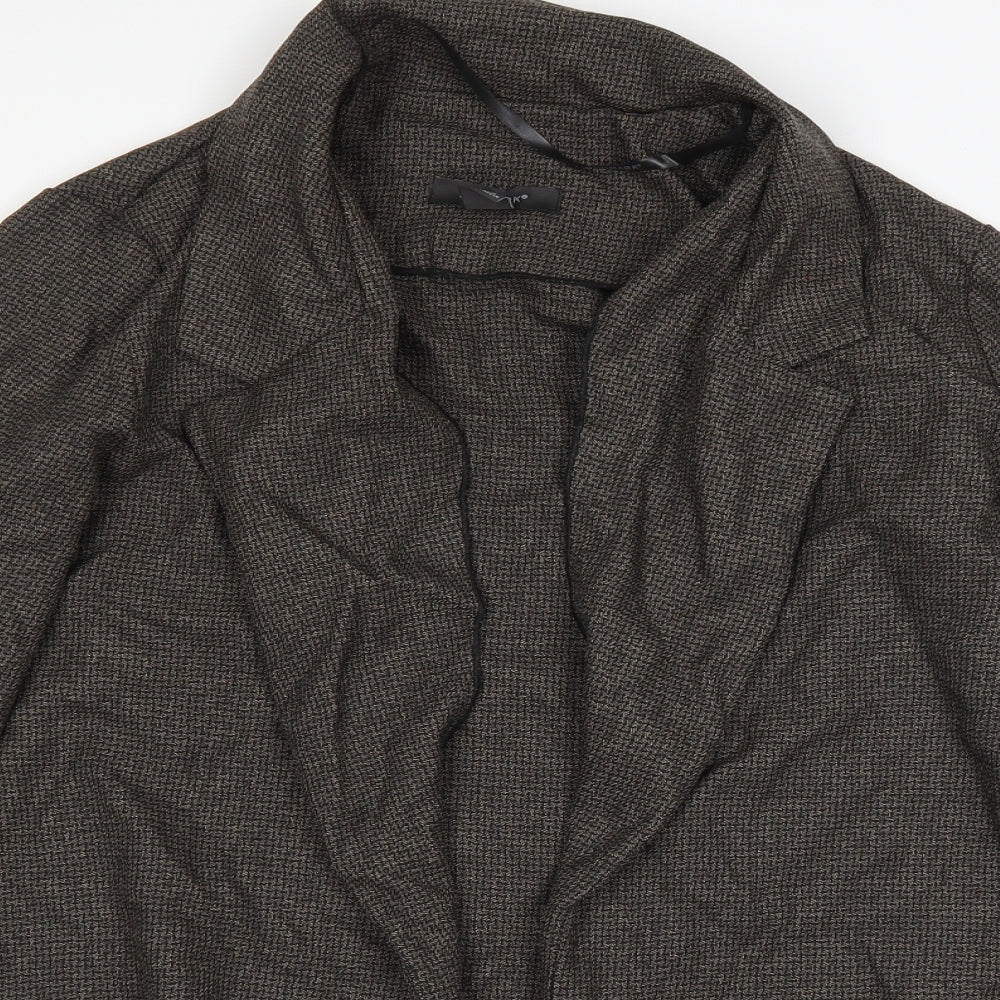 Primark Womens Grey Houndstooth  Jacket Blazer Size 10