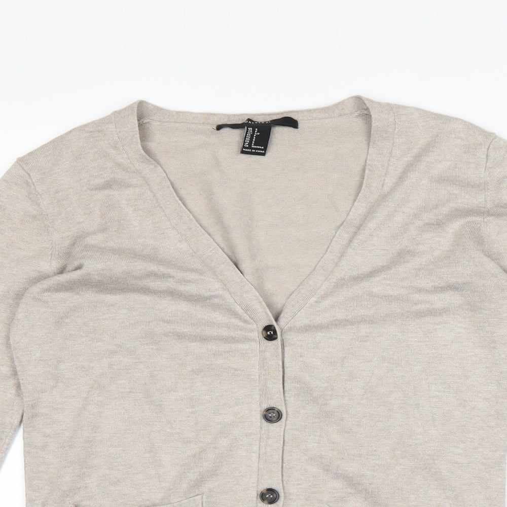 FOREVER 21 Womens Beige   Cardigan Jumper Size S