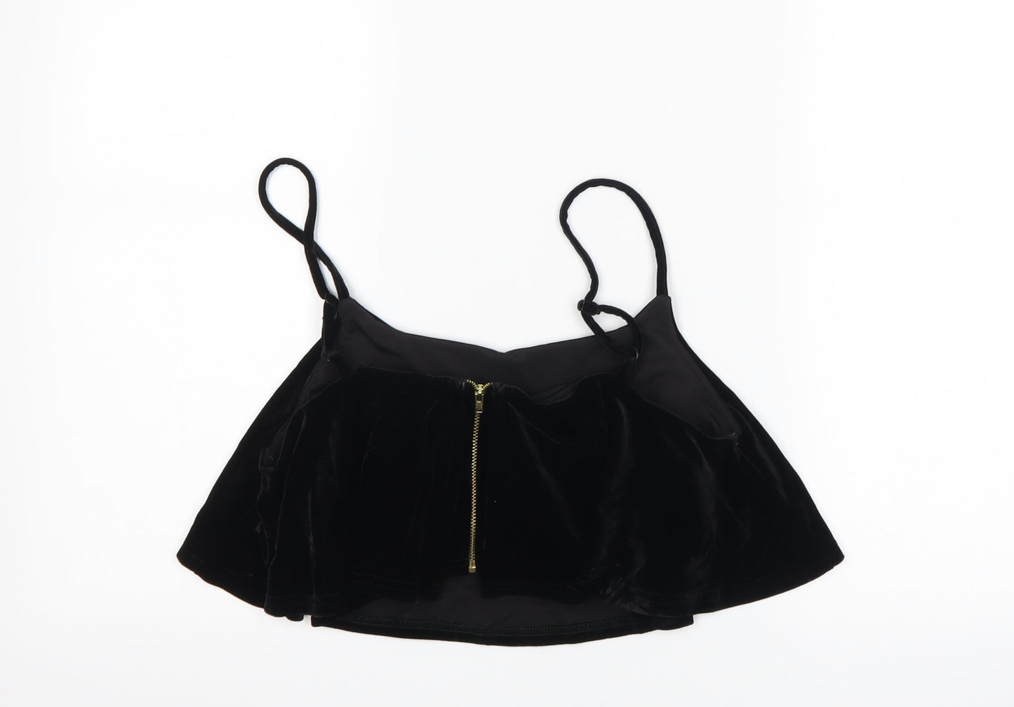 Womens UK Size 14 New Look Black Cropped Tank