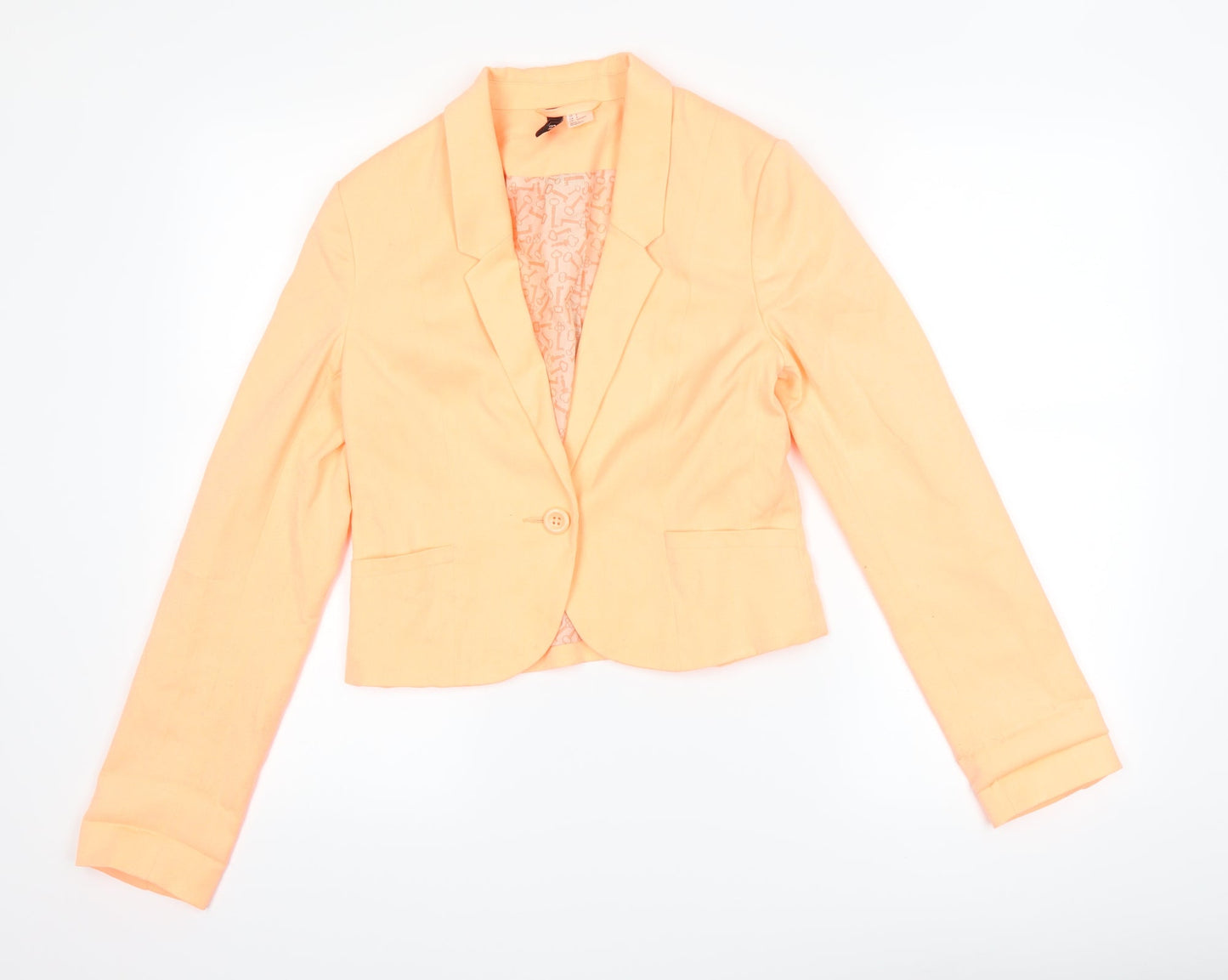 H&M Womens Orange   Jacket Suit Jacket Size 10  - neon
