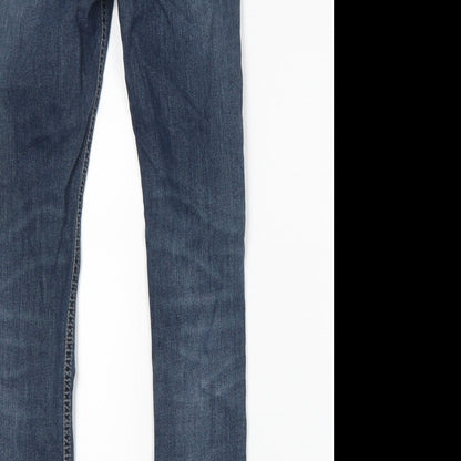 Topshop Womens Blue  Denim Skinny Jeans Size 25 L32 in