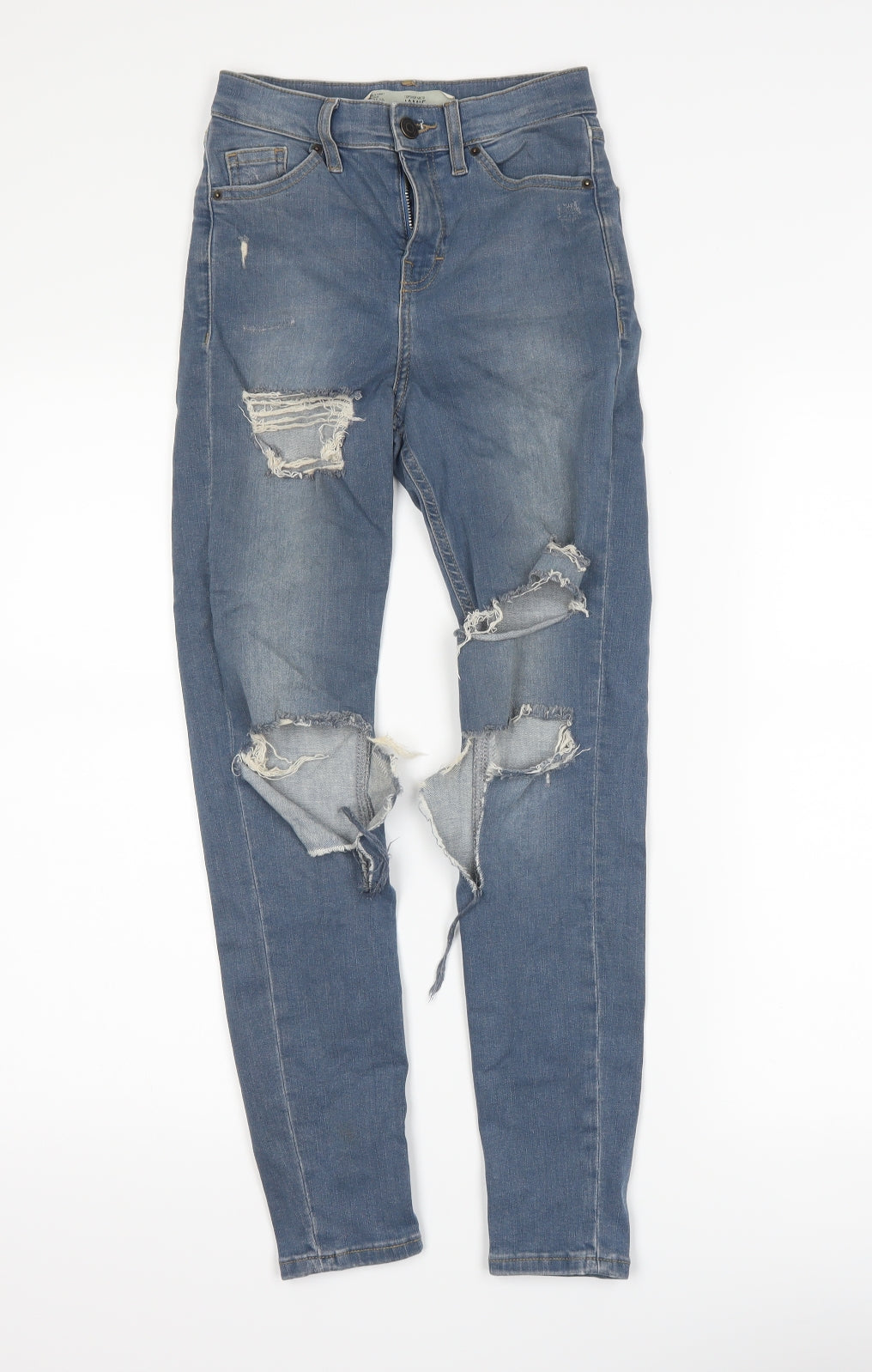 Topshop Womens Blue  Denim Skinny Jeans Size 25 L30 in