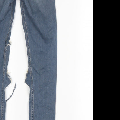Topshop Womens Blue  Denim Skinny Jeans Size 25 L30 in