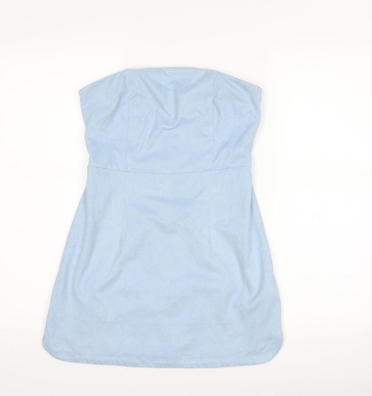 PRETTYLITTLETHING Womens Blue   Bodycon  Size 10  - Boob Tube