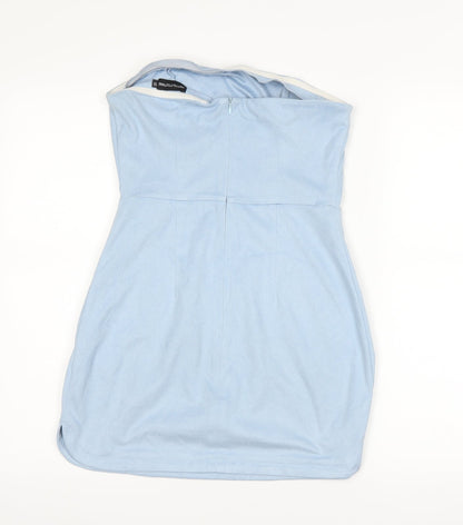 PRETTYLITTLETHING Womens Blue   Bodycon  Size 10  - Boob Tube