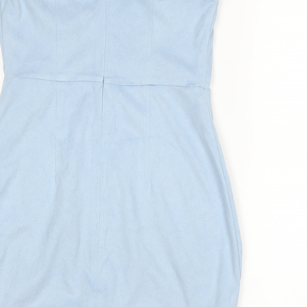 PRETTYLITTLETHING Womens Blue   Bodycon  Size 10  - Boob Tube