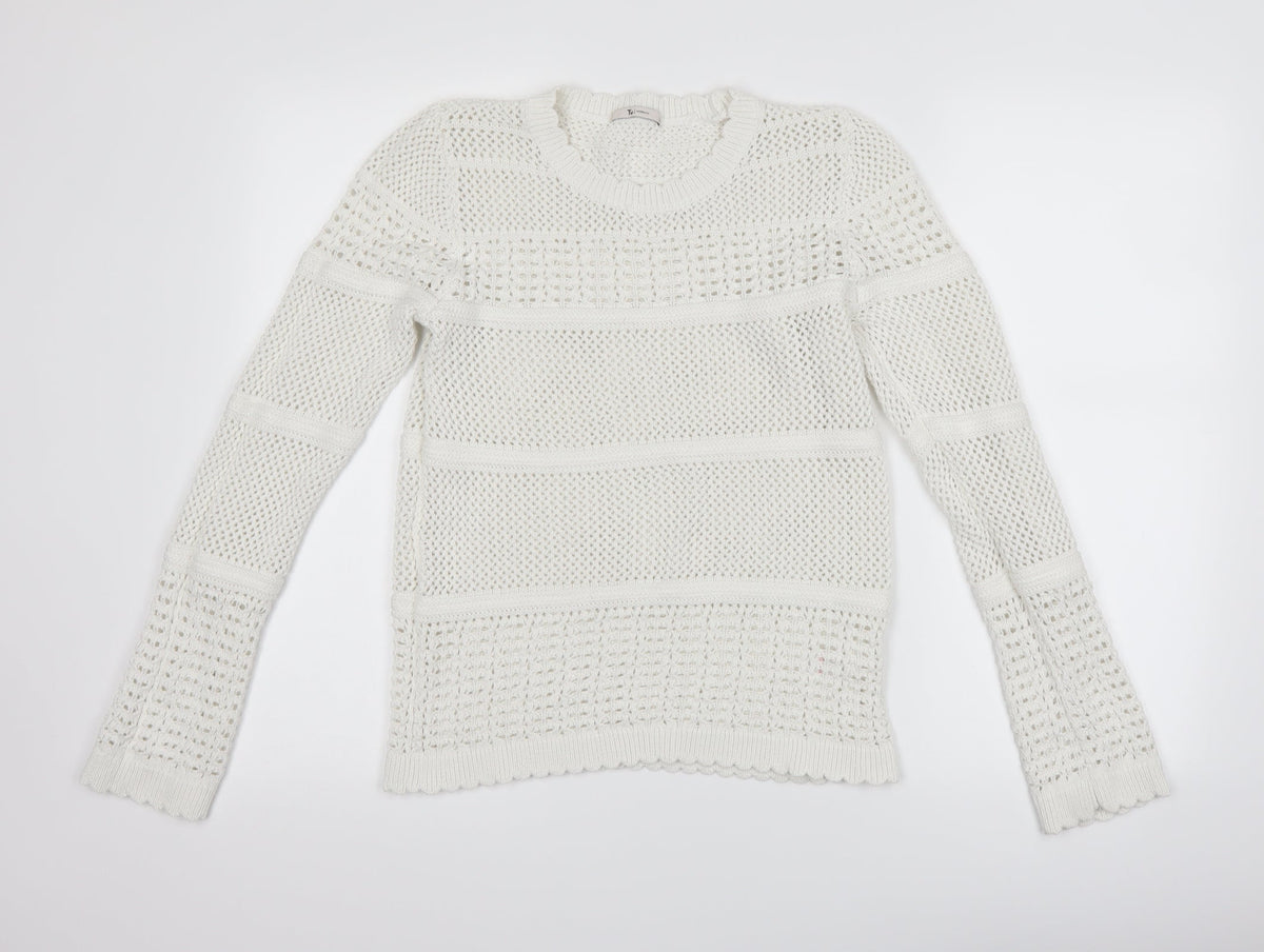 Tu Womens White   Pullover Jumper Size 14