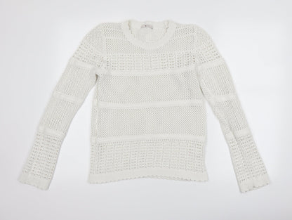 Tu Womens White   Pullover Jumper Size 14