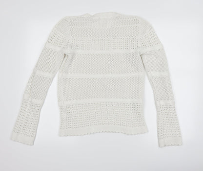 Tu Womens White   Pullover Jumper Size 14