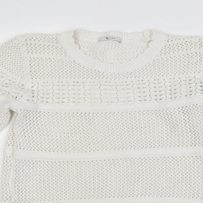 Tu Womens White   Pullover Jumper Size 14