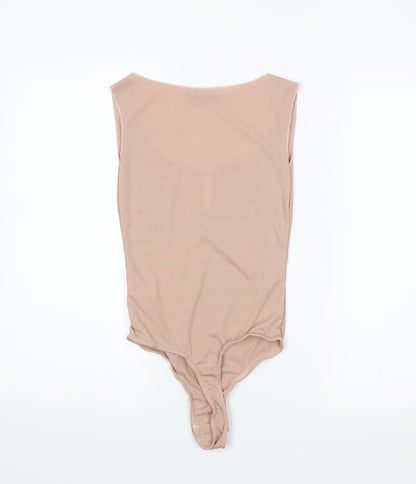 PRETTYLITTLETHING Womens Beige   Bodysuit One-Piece Size 6