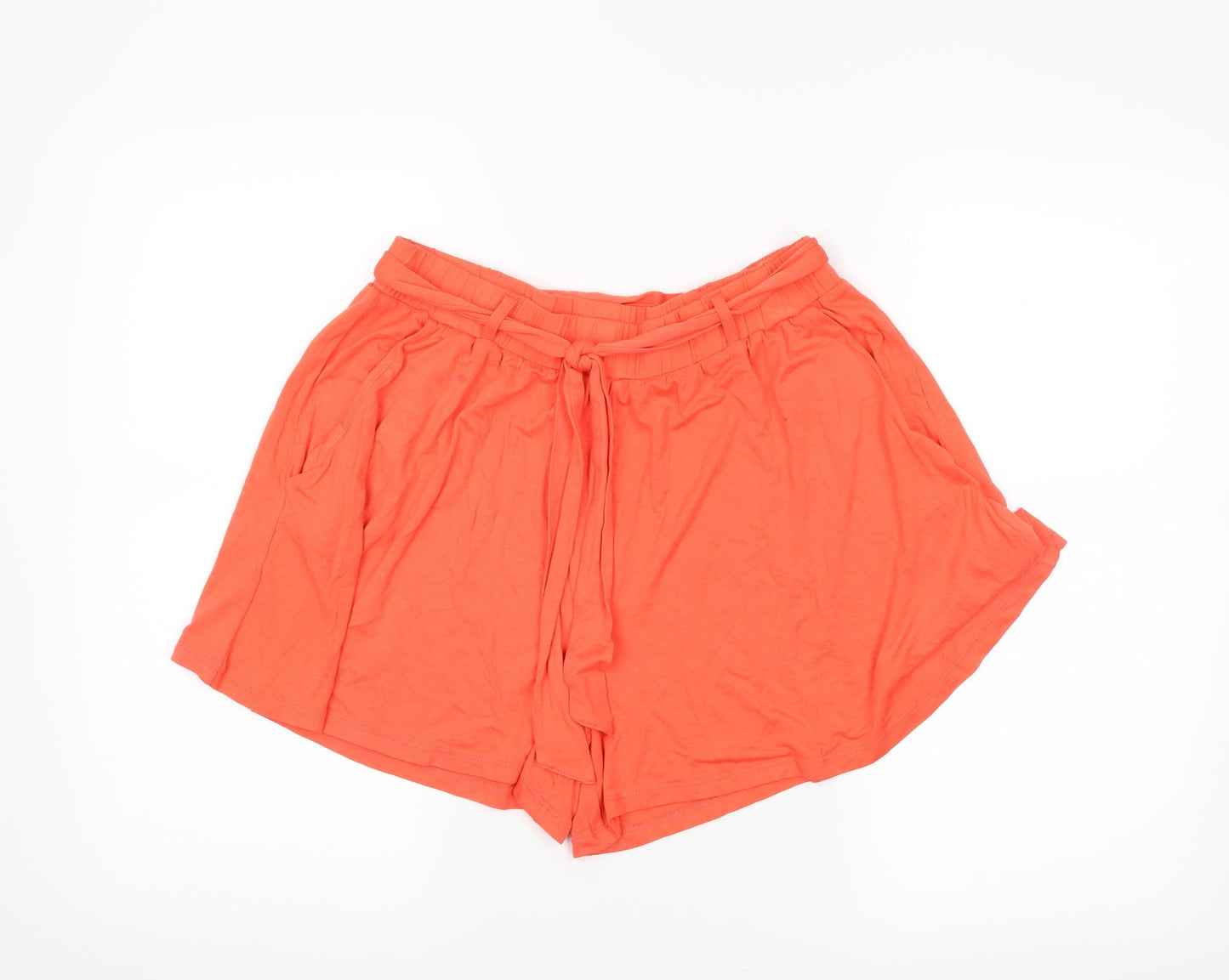 F&F Womens Orange   Skimmer Shorts Size 10