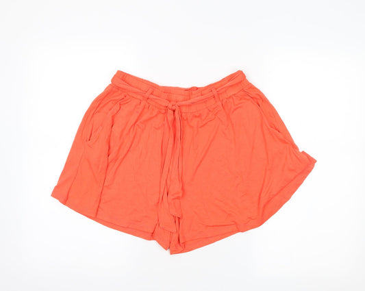 F&F Womens Orange   Skimmer Shorts Size 10