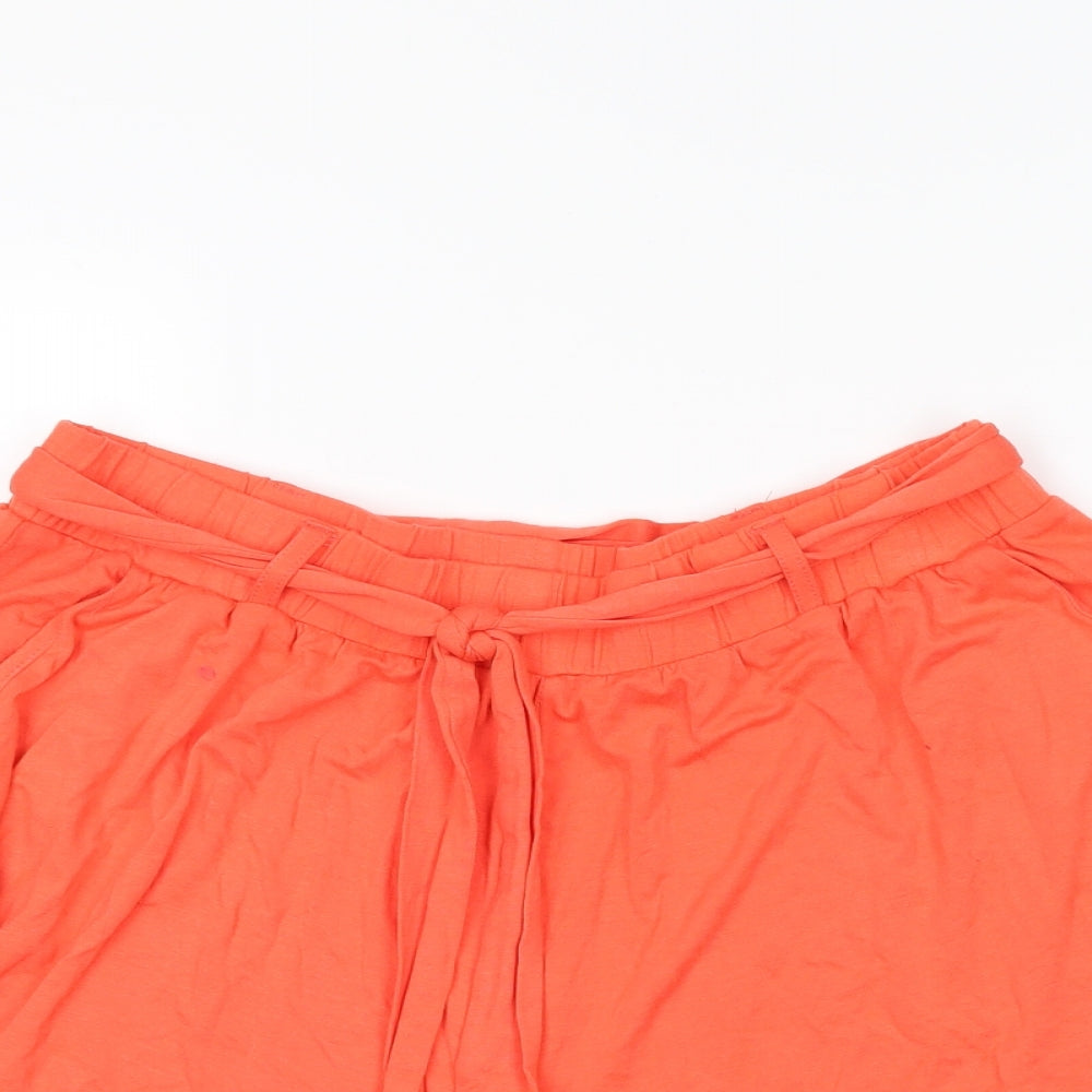 F&F Womens Orange   Skimmer Shorts Size 10