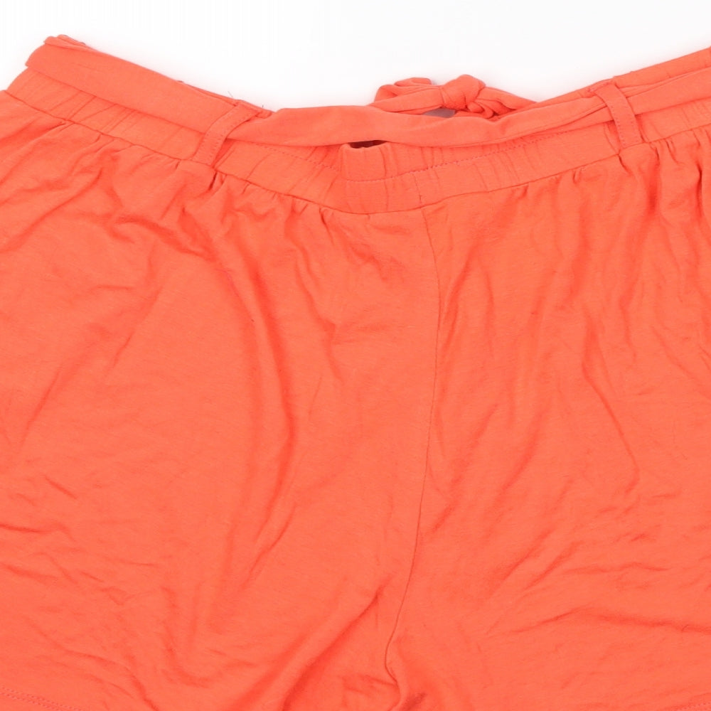 F&F Womens Orange   Skimmer Shorts Size 10