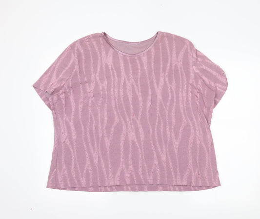 Womens UK Size XL Bonmarché Pink Basic Blouse