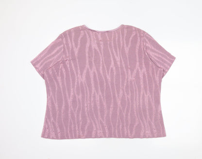 Womens UK Size XL Bonmarché Pink Basic Blouse
