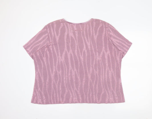 Womens UK Size XL Bonmarché Pink Basic Blouse