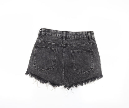SheIn Womens Grey  Denim Hot Pants Shorts Size S