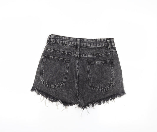 SheIn Womens Grey  Denim Hot Pants Shorts Size S