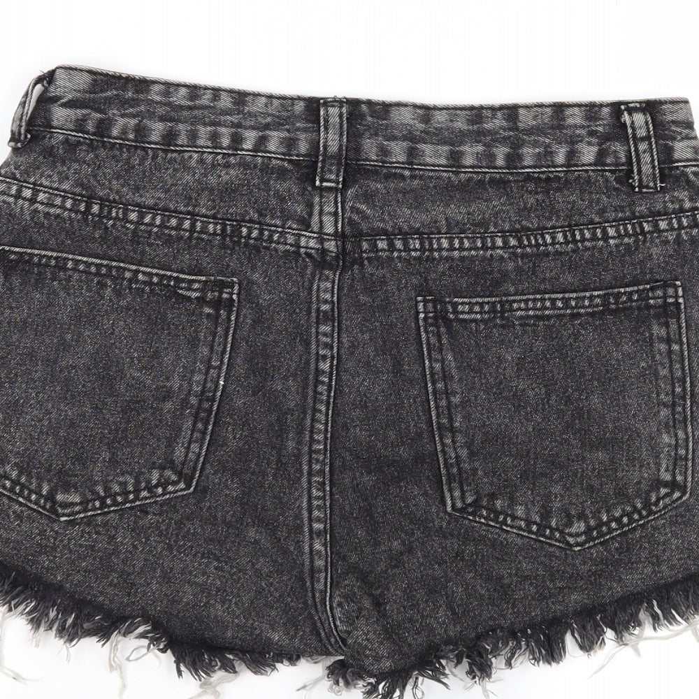 SheIn Womens Grey  Denim Hot Pants Shorts Size S