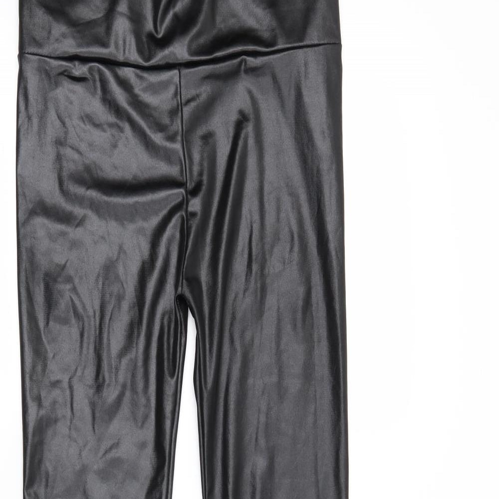Yoins Womens Black   Pedal Pusher Leggings Size S L28 in