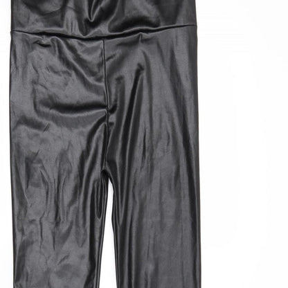 Yoins Womens Black   Pedal Pusher Leggings Size S L28 in
