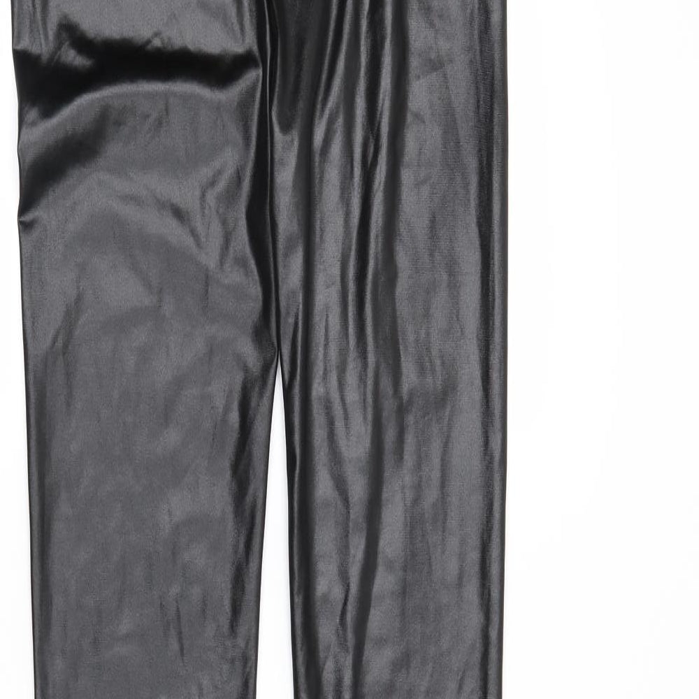 Yoins Womens Black   Pedal Pusher Leggings Size S L28 in