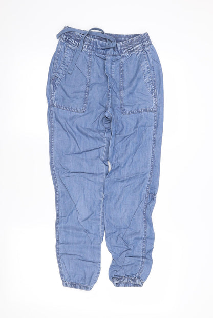 Womens UK Size 3XS Gap Regular Fit Chino Blue Trousers